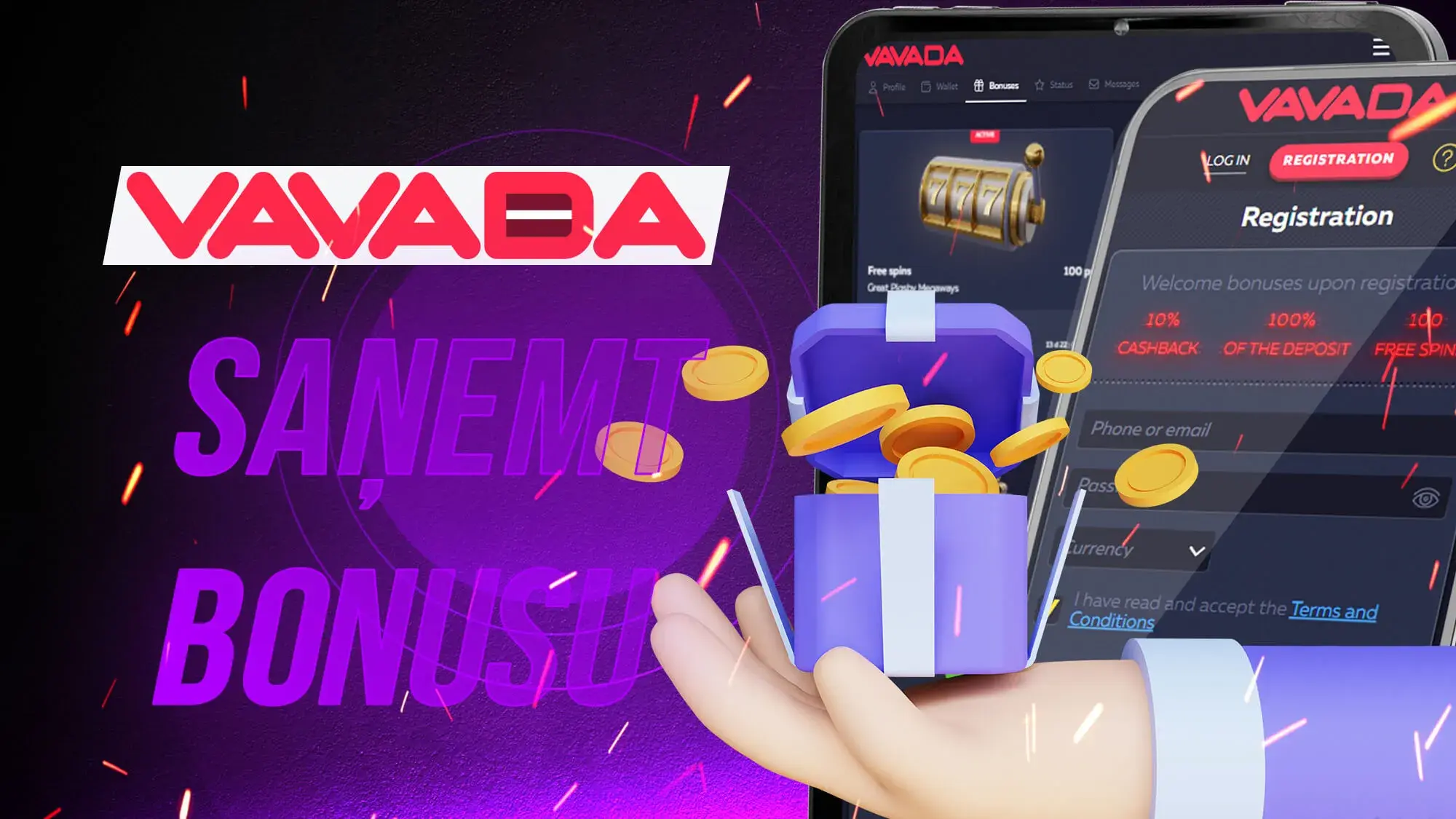 Reģistrējies Vavada Casino un saņemiet savu bonusu